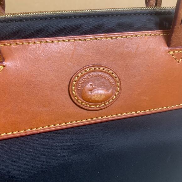 DOONEY & BOURKE Vintage Black Nylon Large Zip Top Shopper Tote Shoulder Bag - Picture 2 of 16